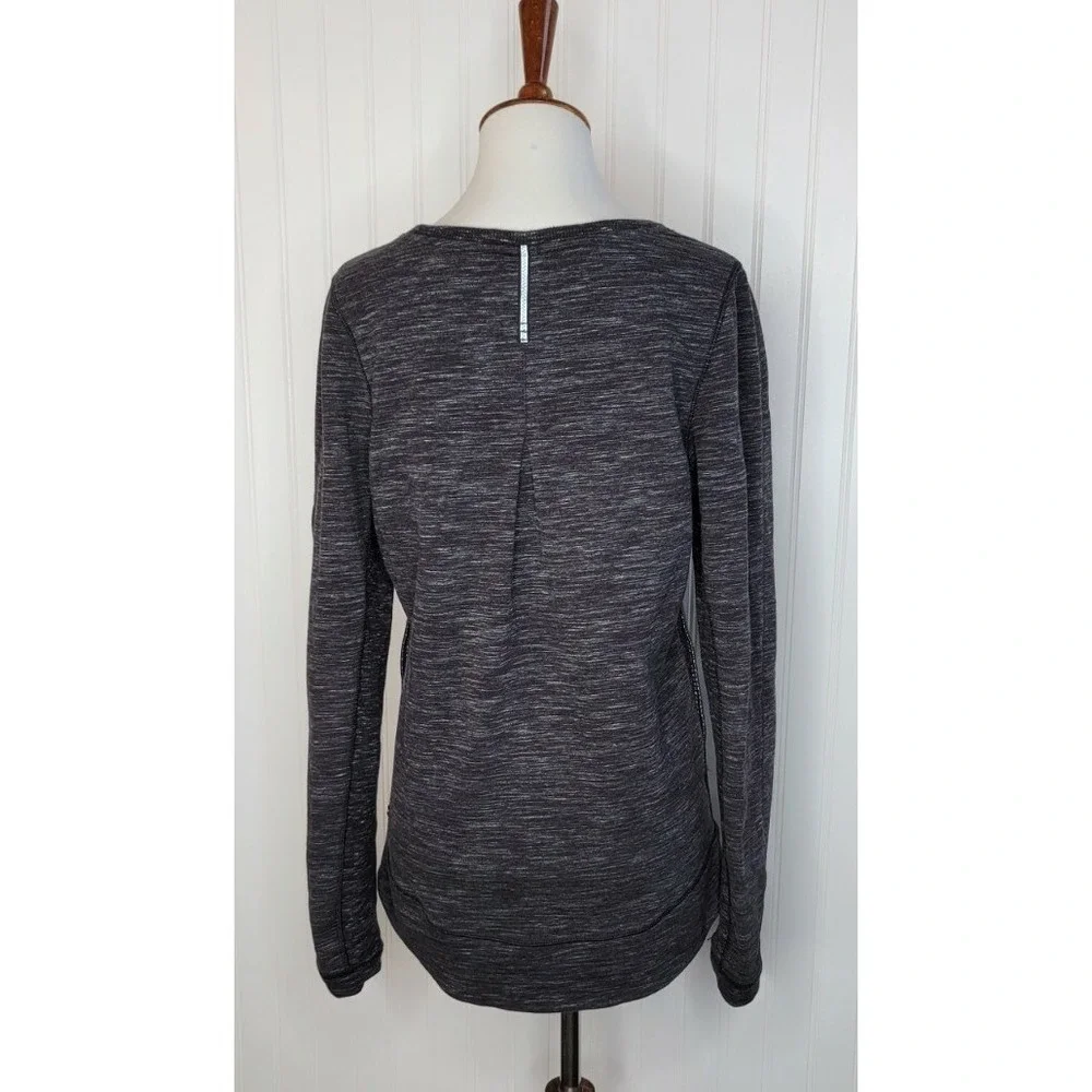 Lululemon Exhalation Pullover II - Heathered Marled Black Women's Size 6